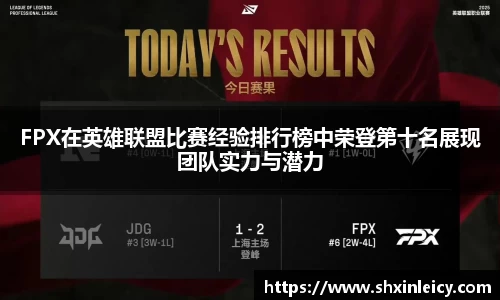 FPX在英雄联盟比赛经验排行榜中荣登第十名展现团队实力与潜力